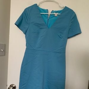 J. Crew Blue Sheath Dress Size 4
